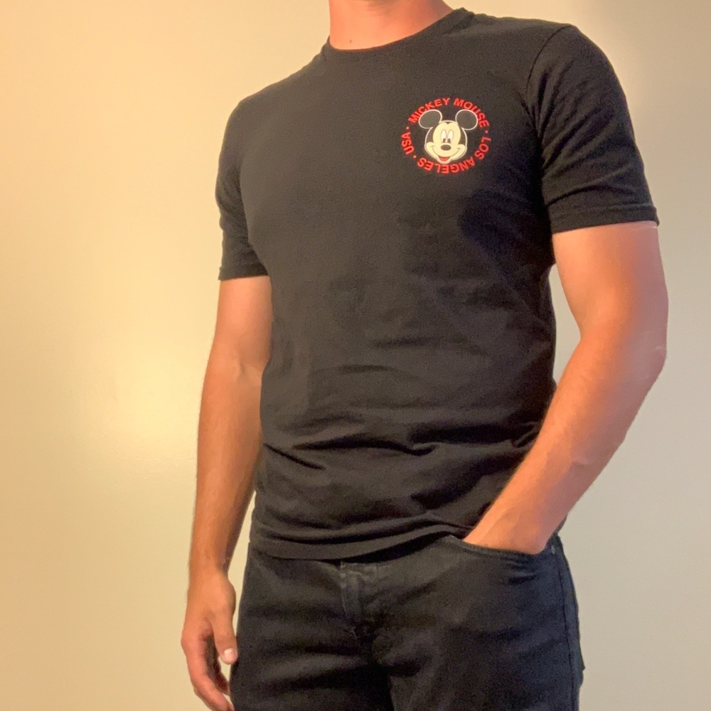 Black Los Angeles Disney Mickey Mouse shirt